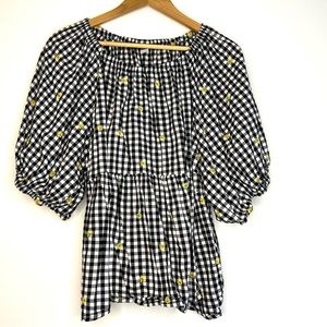 Old Navy daisy gingham top